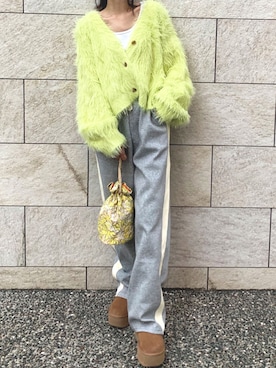 「ブーツスタイル」｜「アイテム（スウェットパンツ）」を使った、kuririnさん（レディース・159cm）の秋コーディネート