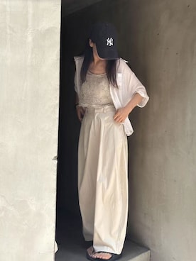 「アイテム（チノパンツ）」を使った、kuririnさん（レディース・159cm）の夏コーディネート