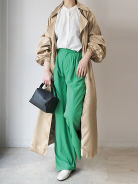 「corners」｜「アイテム（トレンチコート）」を使った、kuririnさん（レディース・159cm）の春コーディネート