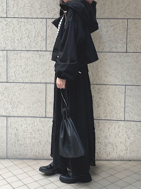 「CORNERS（コーナーズ）のアイテム（マウンテンパーカー）」を使った、kuririnさん（レディース・159cm）の春コーディネート