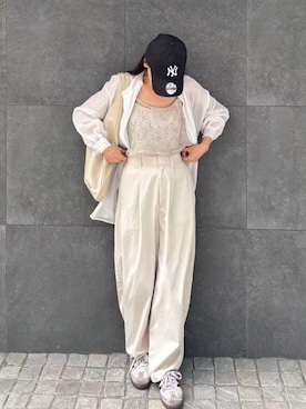 「アイテム（チノパンツ）」を使った、kuririnさん（レディース・159cm）の秋コーディネート