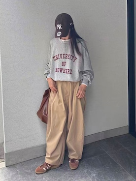 「アイテム（チノパンツ）」を使った、kuririnさん（レディース・159cm）の秋コーディネート