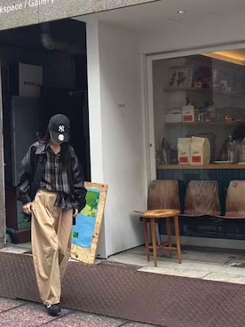 「アイテム（チノパンツ）」を使った、kuririnさん（レディース・159cm）の秋コーディネート