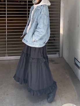 「corners」｜「アイテム（デニムジャケット）」を使った、kuririnさん（レディース・159cm）の春コーディネート