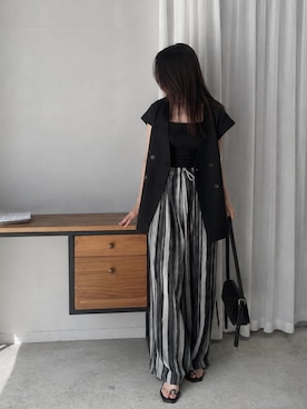 「CORNERS（コーナーズ）のアイテム」を使った、kuririnさん（レディース・159cm）の夏コーディネート