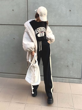 「CORNERS（コーナーズ）のアイテム（ジャケット/アウター）」を使った、kuririnさん（レディース・159cm）の冬コーディネート