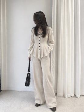 「CORNERS（コーナーズ）のアイテム（バッグ）」を使った、kuririnさん（レディース・159cm）の秋コーディネート