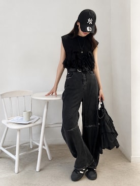 「CORNERS（コーナーズ）のアイテム」を使った、kuririnさん（レディース・159cm）の夏コーディネート