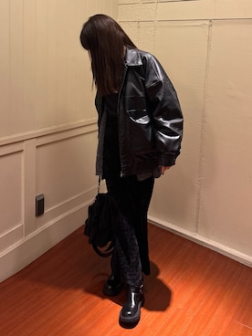 「アイテム（ブルゾン）」を使った、kuririnさん（レディース・159cm）の秋コーディネート