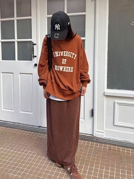 「アイテム（スウェット）」を使った、kuririnさん（骨格ウェーブ・レディース・159cm）の秋コーディネート
