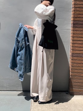 「Gジャン」｜「アイテム（オールインワン・サロペット）」を使った、kuririnさん（レディース・159cm）の春コーディネート