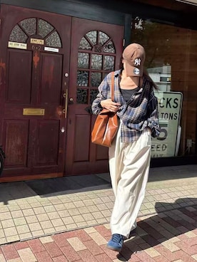 「アイテム（チノパンツ）」を使った、kuririnさん（レディース・159cm）の秋コーディネート