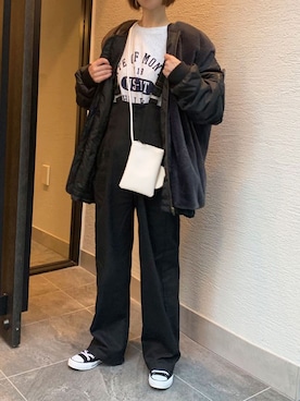 「corners」｜「アイテム（MA-1）」を使った、kuririnさん（レディース・159cm）の秋コーディネート