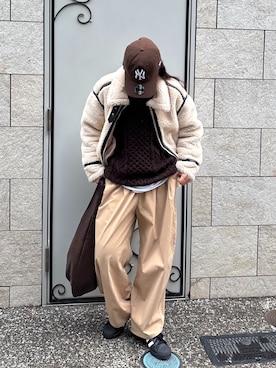 「CORNERS（コーナーズ）のアイテム」を使った、kuririnさん（レディース・159cm）の冬コーディネート