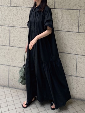 「corners」｜「アイテム（シャツワンピース）」を使った、kuririnさん（レディース・159cm）の夏コーディネート