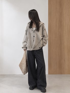 「CORNERS（コーナーズ）のアイテム（バッグ）」を使った、kuririnさん（レディース・159cm）の秋コーディネート