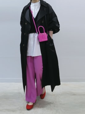 「corners」｜「アイテム（トレンチコート）」を使った、kuririnさん（レディース・159cm）の春コーディネート