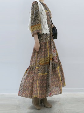 「CORNERS（コーナーズ）のアイテム」を使った、kuririnさん（レディース・159cm）の冬コーディネート