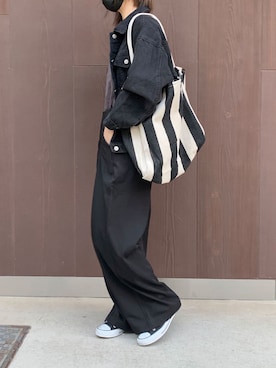 「Gジャン」｜「アイテム（オールインワン・サロペット）」を使った、kuririnさん（レディース・159cm）の春コーディネート