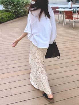 「アイテム（シューズ）」を使った、kuririnさん（レディース・159cm）の夏コーディネート