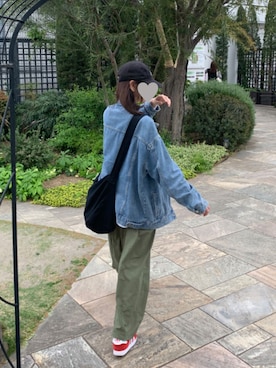 「corners」｜「アイテム（デニムジャケット）」を使った、kuririnさん（レディース・159cm）の春コーディネート