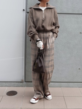 「CONVERSE（コンバース）のCONVERSE ALL STAR 40's GP OX / コンバース オールスター 40's GP OX（スニーカー）」を使った、kuririnさん（レディース・159cm）の秋コーディネート