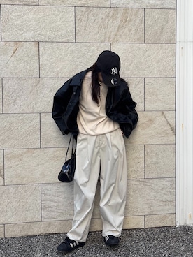 「アイテム（チノパンツ）」を使った、kuririnさん（レディース・159cm）の秋コーディネート