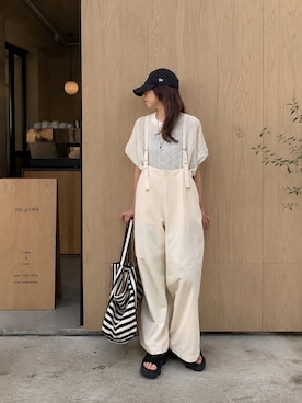 「CORNERS（コーナーズ）のアイテム」を使った、kuririnさん（レディース・159cm）の夏コーディネート