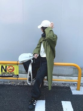 「corners」｜「アイテム（ミリタリージャケット）」を使った、kuririnさん（レディース・159cm）の冬コーディネート