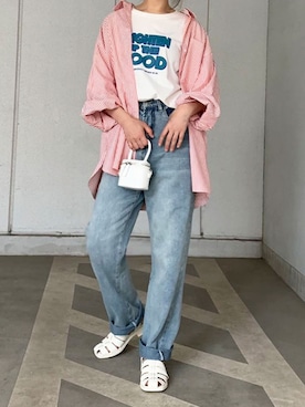 「CORNERS（コーナーズ）のアイテム（トップス）」を使った、kuririnさん（レディース・159cm）の春コーディネート