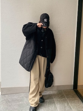 「CORNERS（コーナーズ）のアイテム（ジャケット/アウター）」を使った、kuririnさん（レディース・159cm）の冬コーディネート