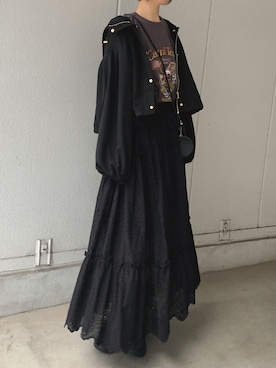 「CORNERS（コーナーズ）のアイテム（マウンテンパーカー）」を使った、kuririnさん（レディース・159cm）の冬コーディネート