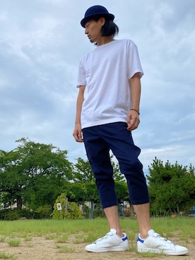 「roshell（ロシェル）のアイテム（パンツ）」を使った、JUNKAPPLEさん（メンズ・169cm）の夏コーディネート