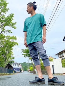 「roshell（ロシェル）のアイテム（パンツ）」を使った、JUNKAPPLEさん（メンズ・169cm）の夏コーディネート