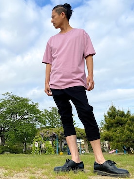 「roshell（ロシェル）のアイテム（パンツ）」を使った、JUNKAPPLEさん（メンズ・169cm）の春コーディネート