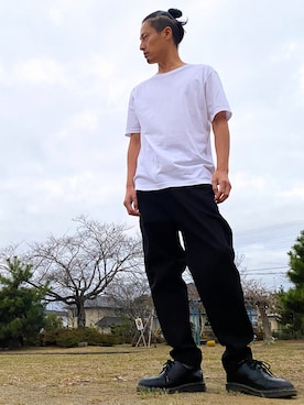 「シロティシャツ」｜JUNKAPPLEさん（メンズ・169cm）の冬コーディネート