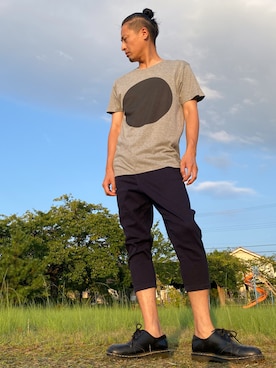 「roshell（ロシェル）のアイテム（パンツ）」を使った、JUNKAPPLEさん（メンズ・169cm）の夏コーディネート