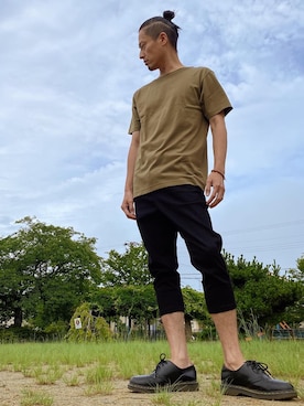 「roshell（ロシェル）のアイテム（パンツ）」を使った、JUNKAPPLEさん（メンズ・169cm）の夏コーディネート