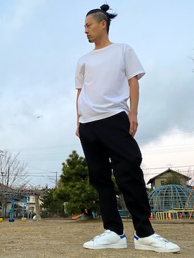「MinoriTY（マイノリティ）のアイテム（チノパンツ）」を使った、JUNKAPPLEさん（メンズ・169cm）の冬コーディネート