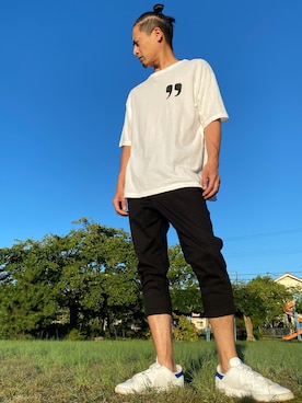 「roshell（ロシェル）のアイテム（パンツ）」を使った、JUNKAPPLEさん（メンズ・169cm）の夏コーディネート