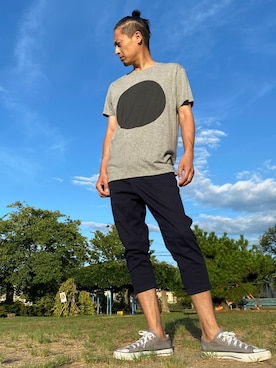 「roshell（ロシェル）のアイテム（パンツ）」を使った、JUNKAPPLEさん（メンズ・169cm）の夏コーディネート