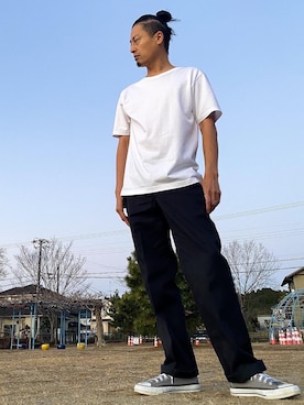 「シロＴ」｜JUNKAPPLEさん（メンズ・169cm）の冬コーディネート