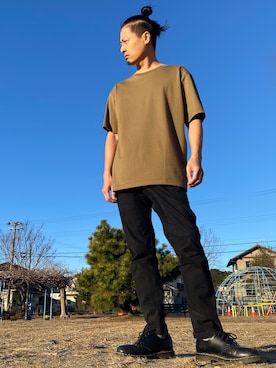 「MinoriTY（マイノリティ）のアイテム（チノパンツ）」を使った、JUNKAPPLEさん（メンズ・169cm）の冬コーディネート