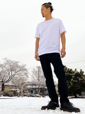 「Bling Leads（ブリングリーズ）のアイテム」を使った、JUNKAPPLEさん（メンズ・169cm）の冬コーディネート