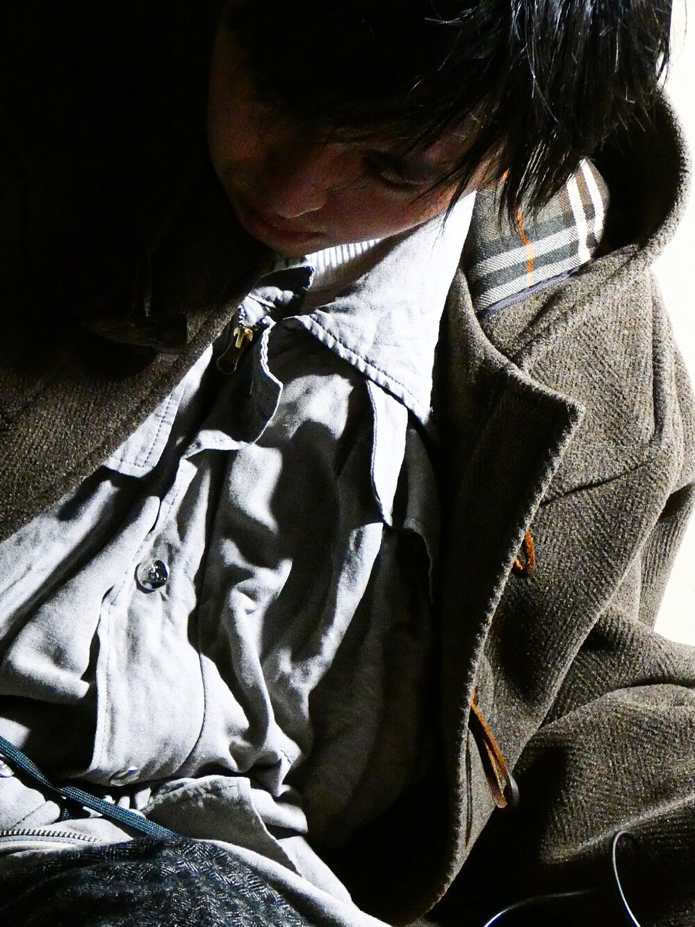 BURBERRYのダッフルコート（ブラウン系）を使った人気