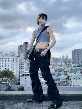 「アイテム（デニムパンツ）」を使った、ionism_Shiroさん（メンズ・178cm）の夏コーディネート