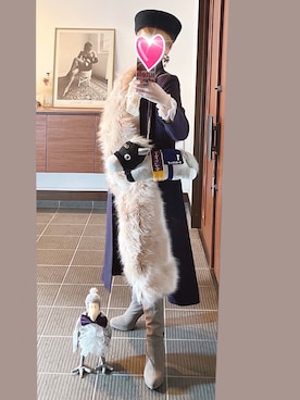 「SLY（スライ）のアイテム」を使った、致し方なく課金さん（レディース・157cm）の冬コーディネート