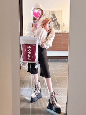 「PAMEO POSE」｜「アイテム（ブーツ）」を使った、致し方なく課金さん（レディース・157cm）の秋コーディネート