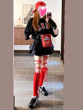 「アイテム（ポーチ）」を使った、致し方なく課金さん（レディース・157cm）の夏コーディネート