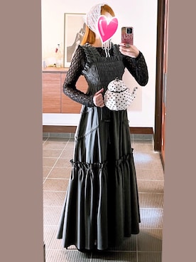 「アイテム（ワンピース/ドレス）」を使った、致し方なく課金さん（レディース・157cm）の秋コーディネート